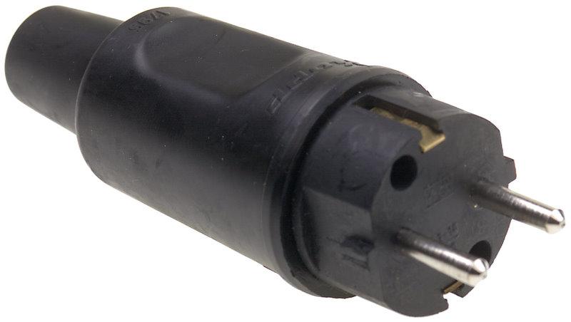 Kopp Contactstop rubber 10/16A - RA - IP44 - zwart Kema - VDE